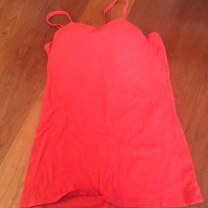 Coral colored tank top